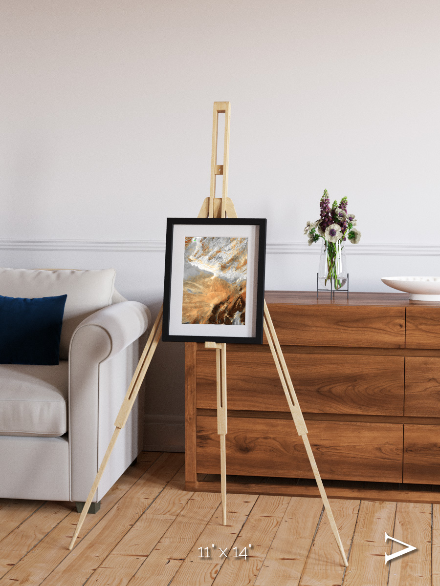 Etched Sands, Algerian Sahara Framed & Mounted Print
