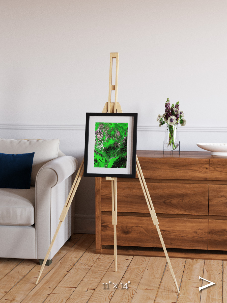 Ribbon River, Araca River Framed & Mounted Print
