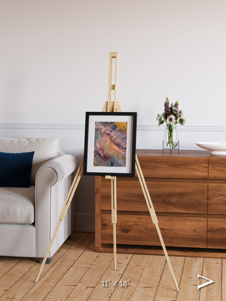 Echoes of Water, Western Desert Framed & Mounted Print