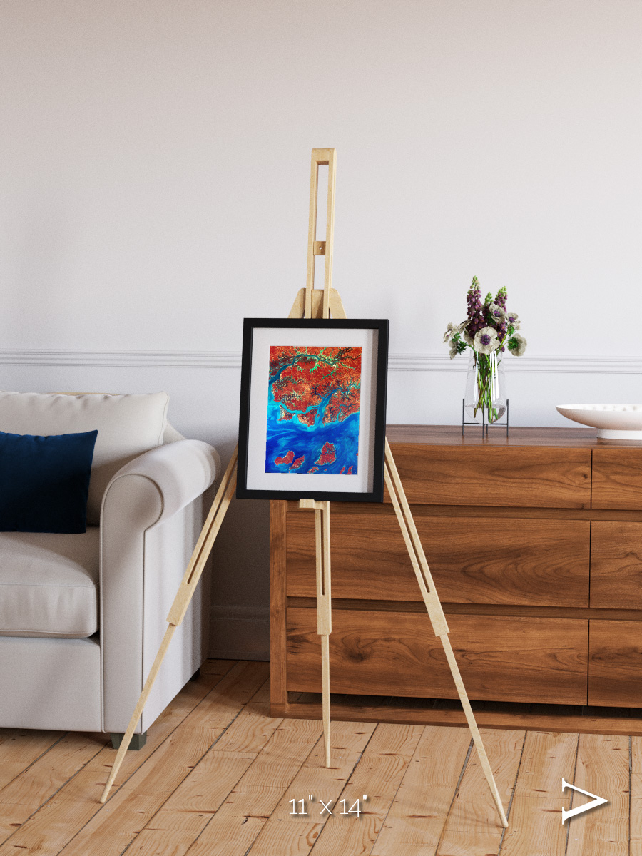 River and Plain, Guinea-Bissau Framed & Mounted Print