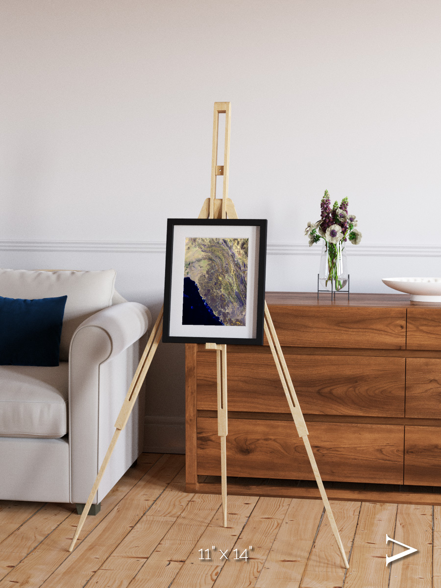 Fire Fields, Harrat Al Birk Framed & Mounted Print