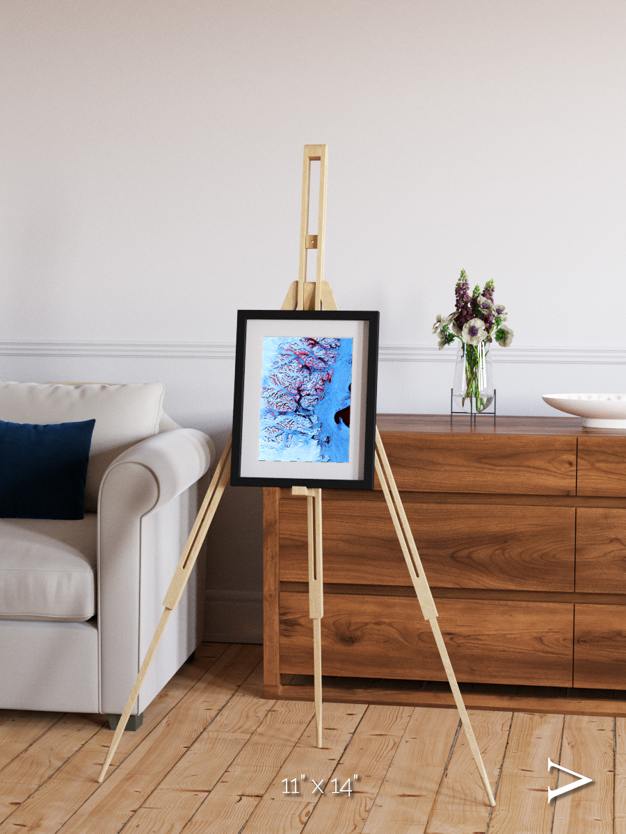 Polar Flow, Ice Waves Framed & Mounted Print