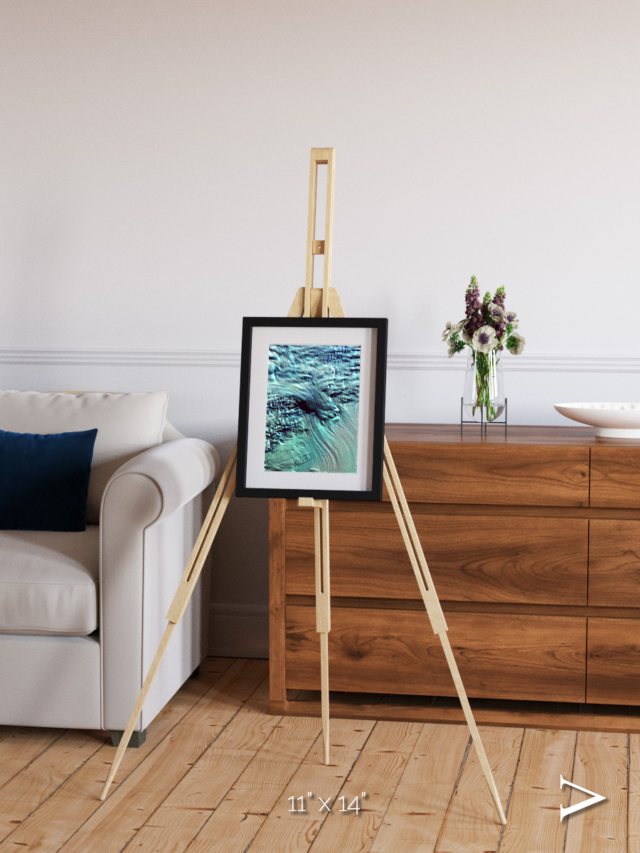 Ice River, Lambert Glacier Framed & Mounted Print