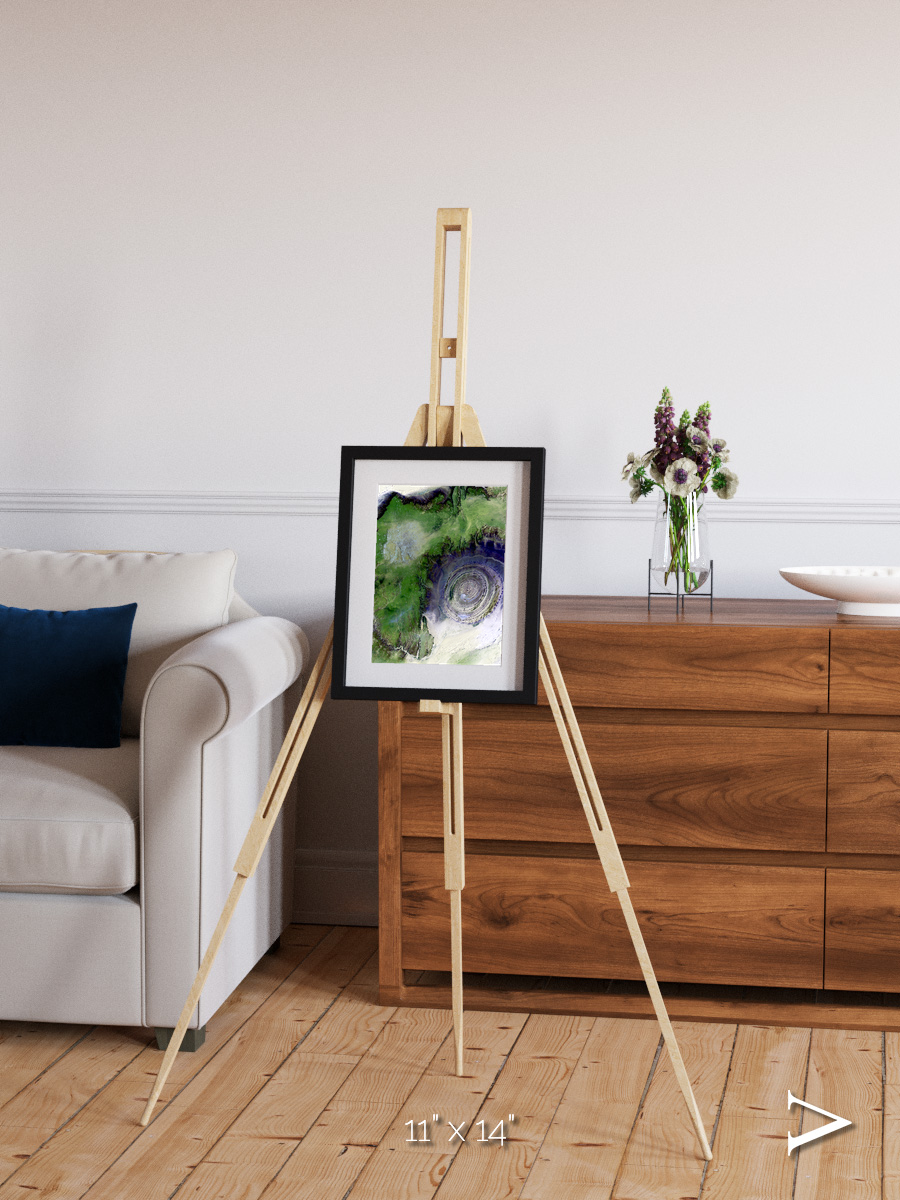 Dormant Giants, Richat Structure Framed & Mounted Print