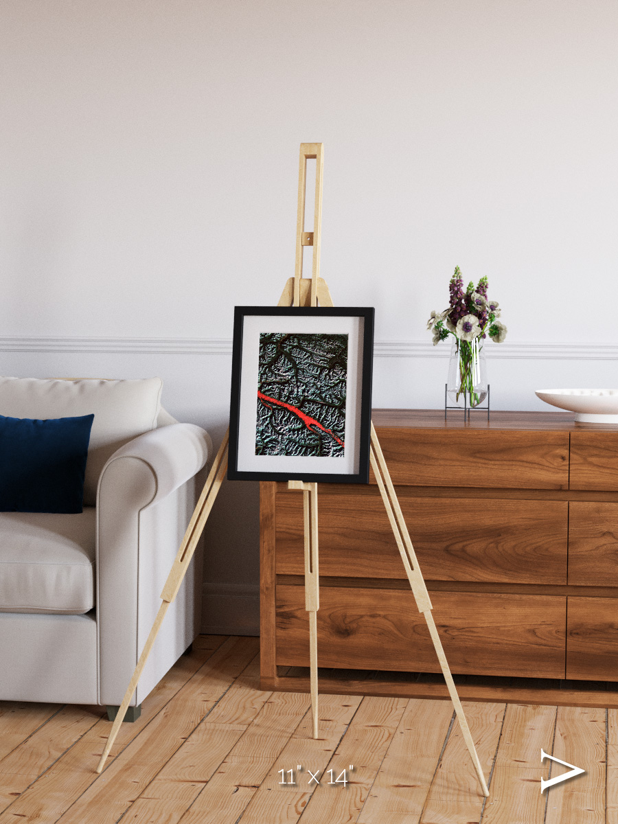 Light in the Trench, Canadian Rockies Framed & Mounted Print