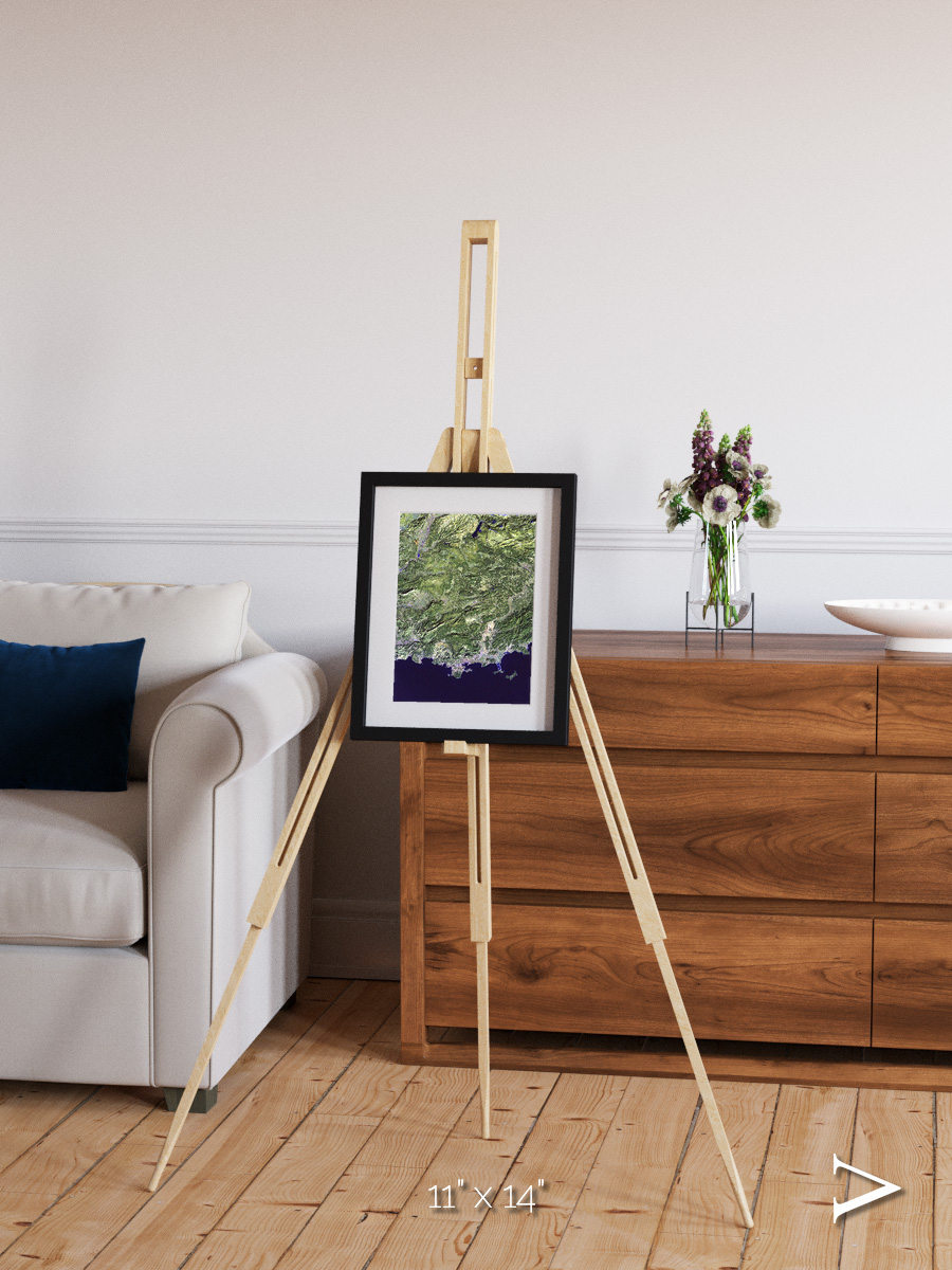 Bay and Shore, Southern Coast of France Framed & Mounted Print