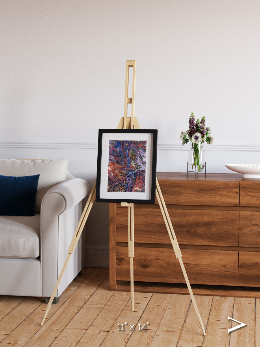 Geologic Tapestry, Asharah Fault Zone Framed & Mounted Print