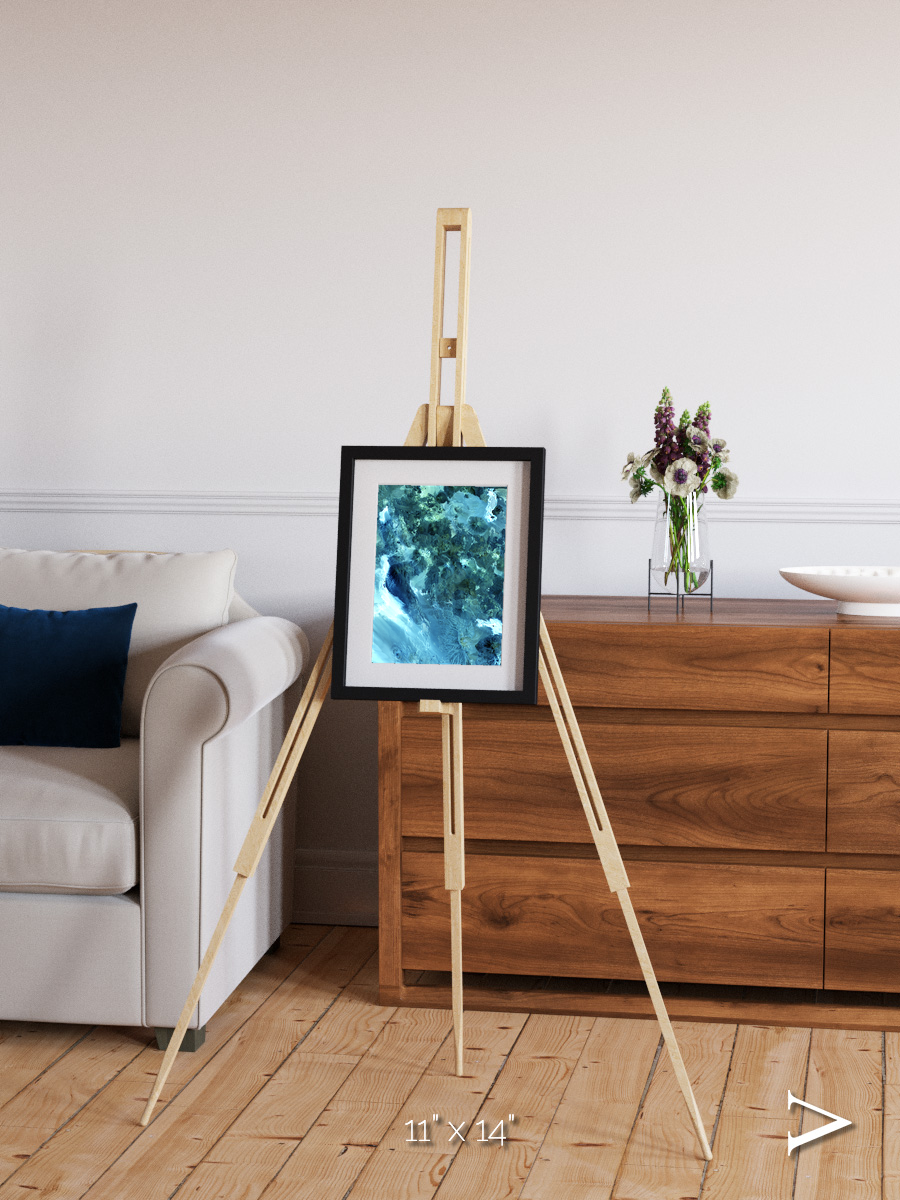 Heat Scars, Volcanoes Framed & Mounted Print