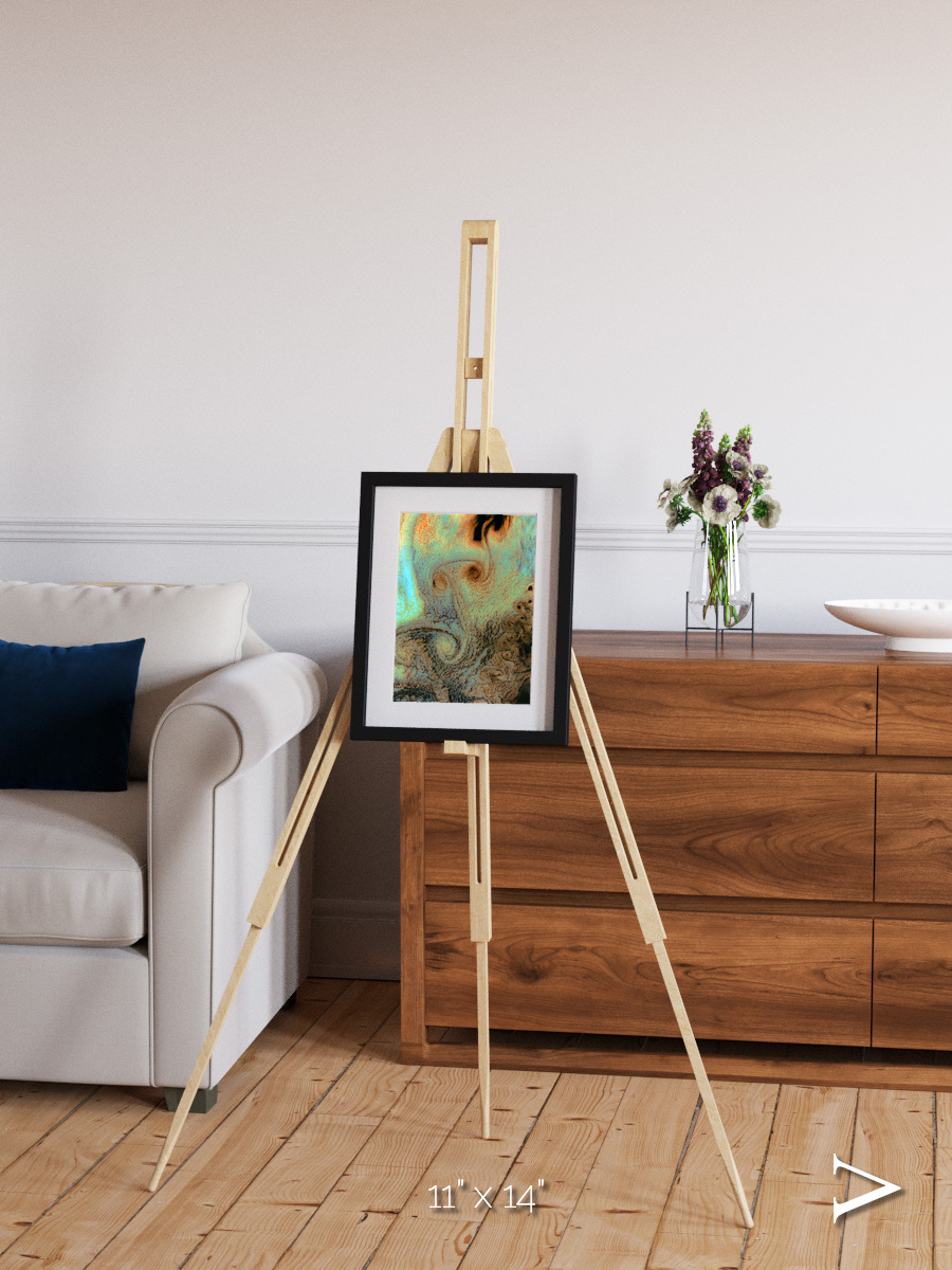 Atmospheric Patterns, Von Karman Vortices Framed & Mounted Print