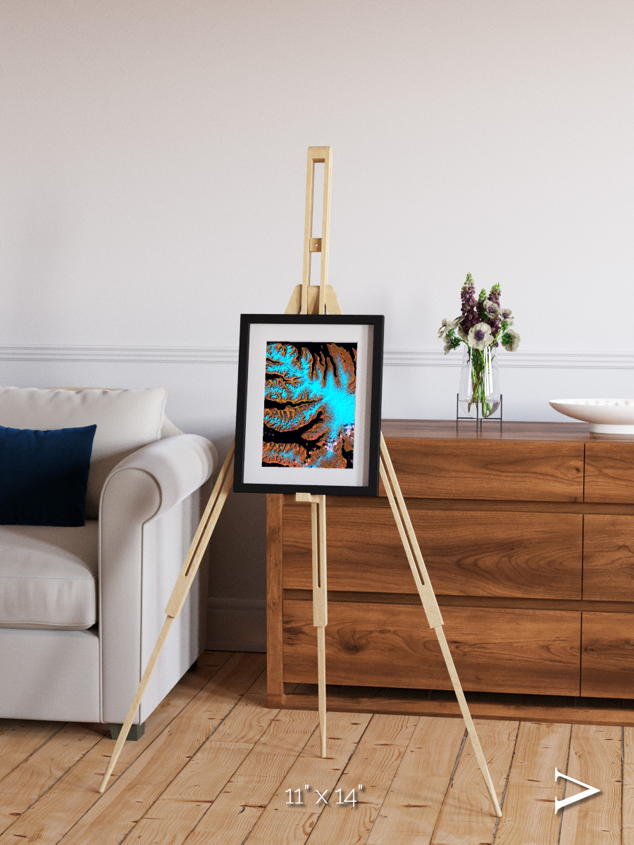 Frozen Currents, West Fjords Framed & Mounted Print