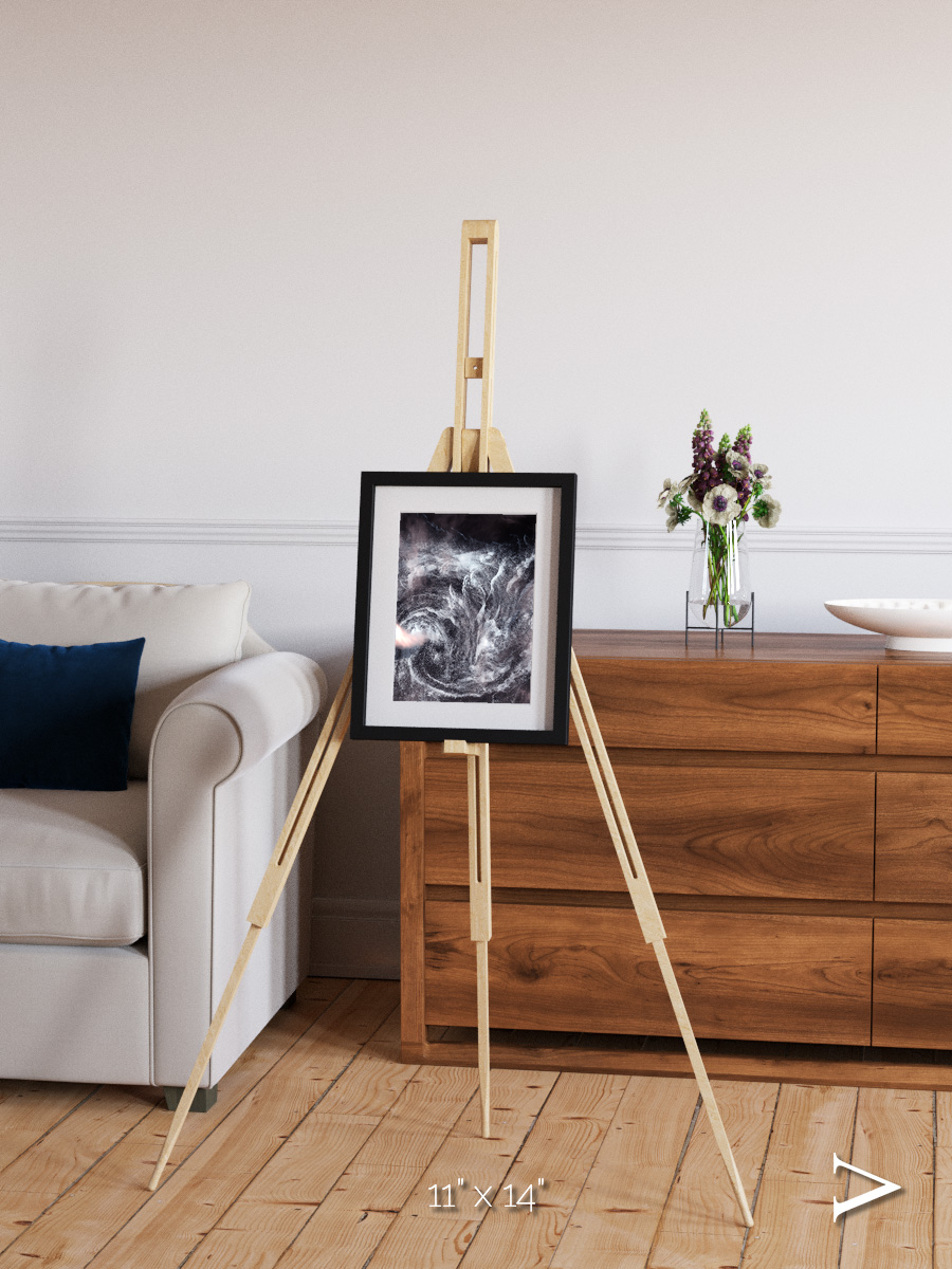 Wind Signatures, Whirlpool in the Air Framed & Mounted Print