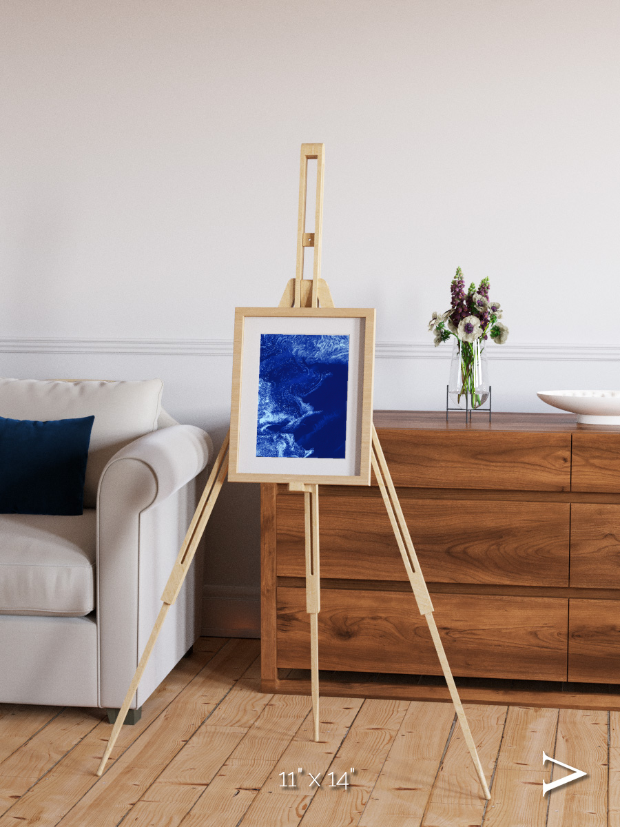 Wind Signatures, Ice Stars Framed & Mounted Print