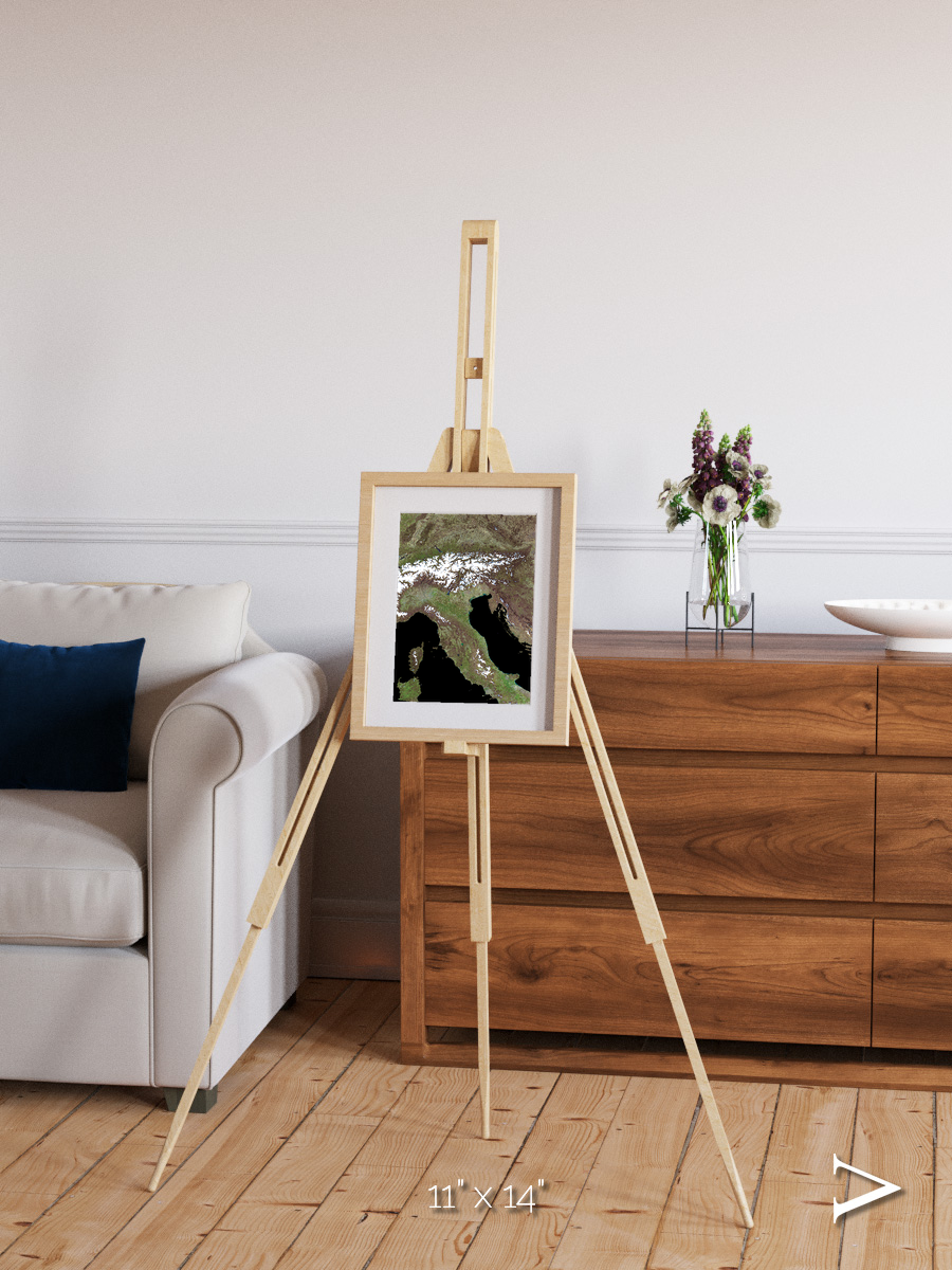 Tidal Patterns, Mediterranean Sea Framed & Mounted Print