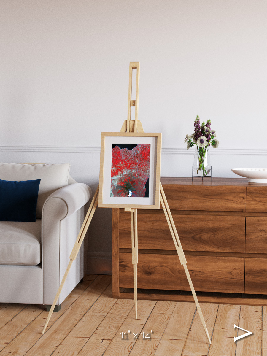 Painted Archipelago, Mt Etna Framed & Mounted Print