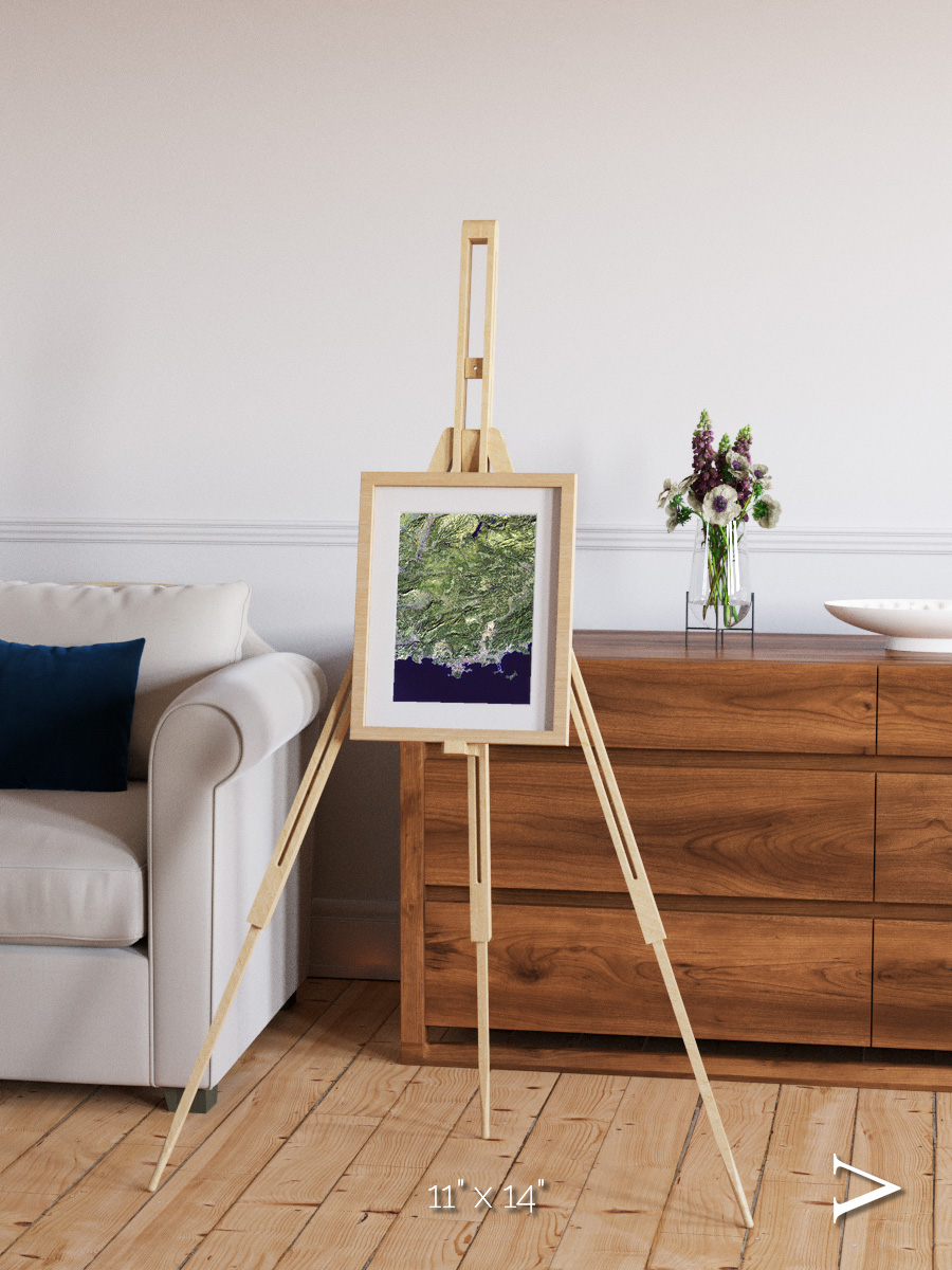 Bay and Shore, Southern Coast of France Framed & Mounted Print