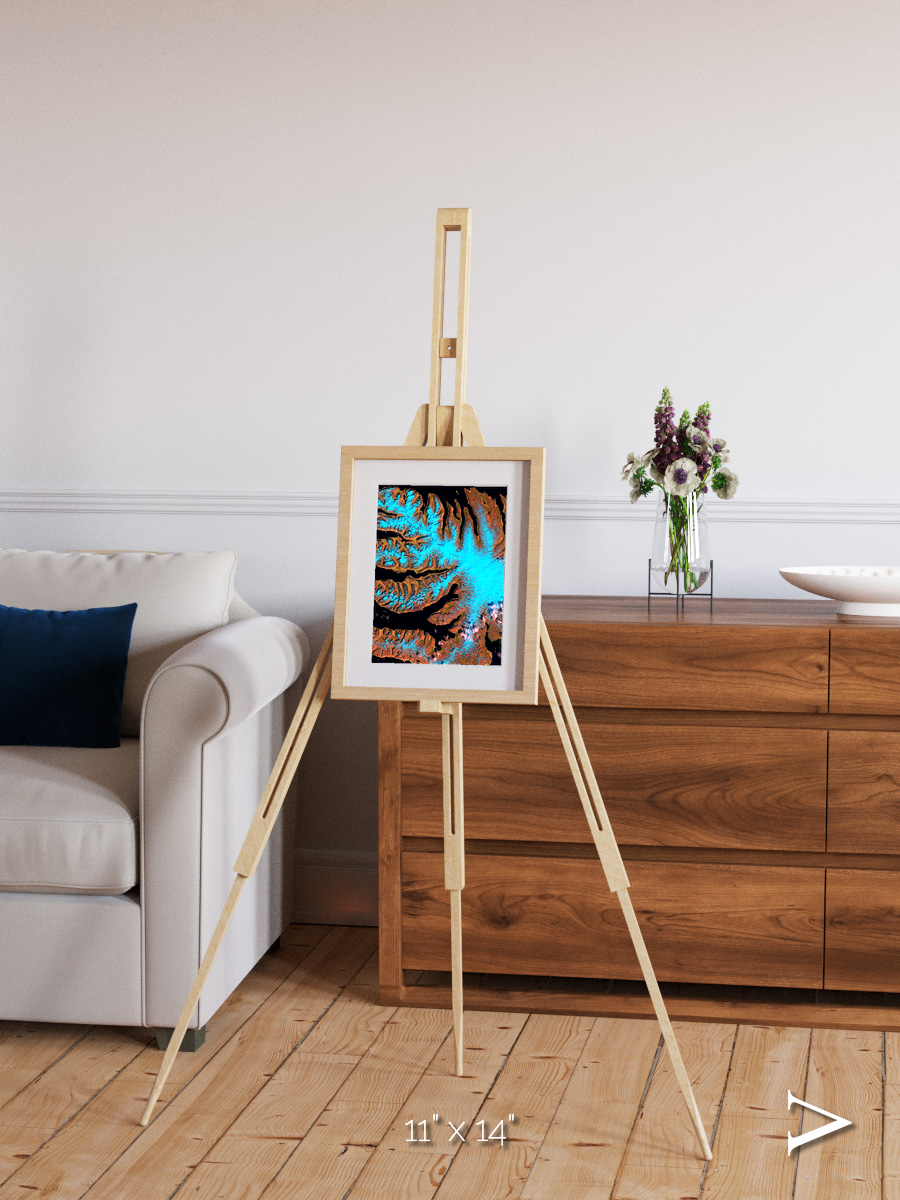 Frozen Currents, West Fjords Framed & Mounted Print