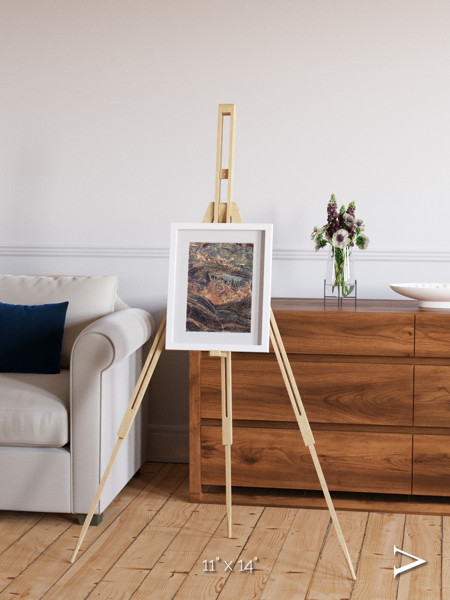 Volcanic Palette, Gosses Bluff Framed & Mounted Print