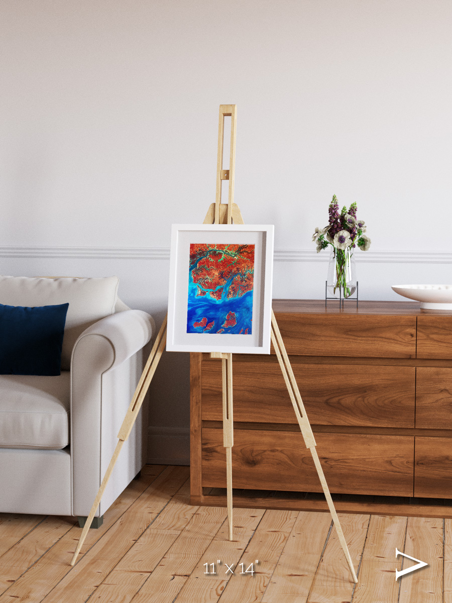 River and Plain, Guinea-Bissau Framed & Mounted Print