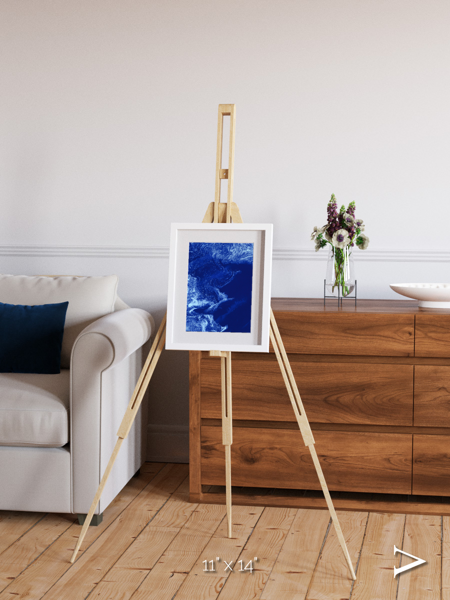 Wind Signatures, Ice Stars Framed & Mounted Print