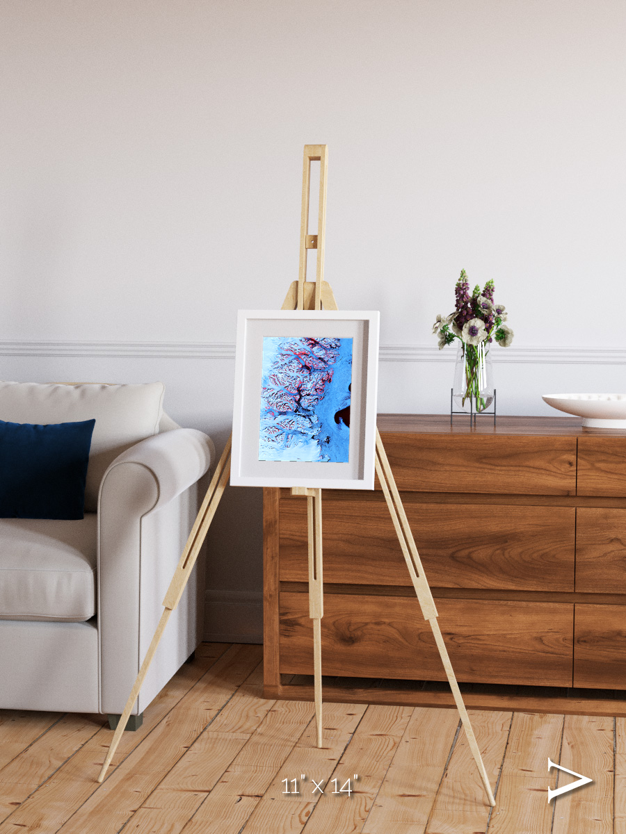 Polar Flow, Ice Waves Framed & Mounted Print