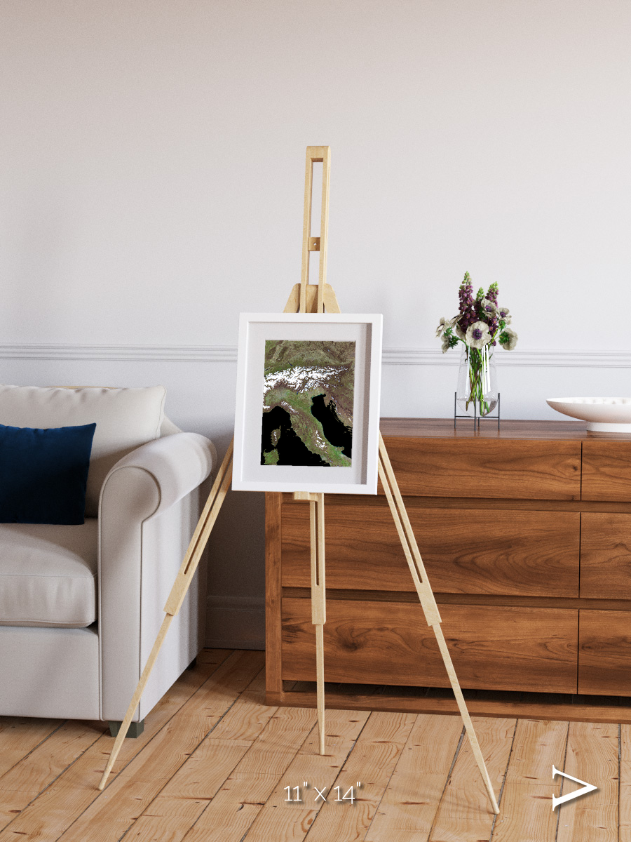 Tidal Patterns, Mediterranean Sea Framed & Mounted Print