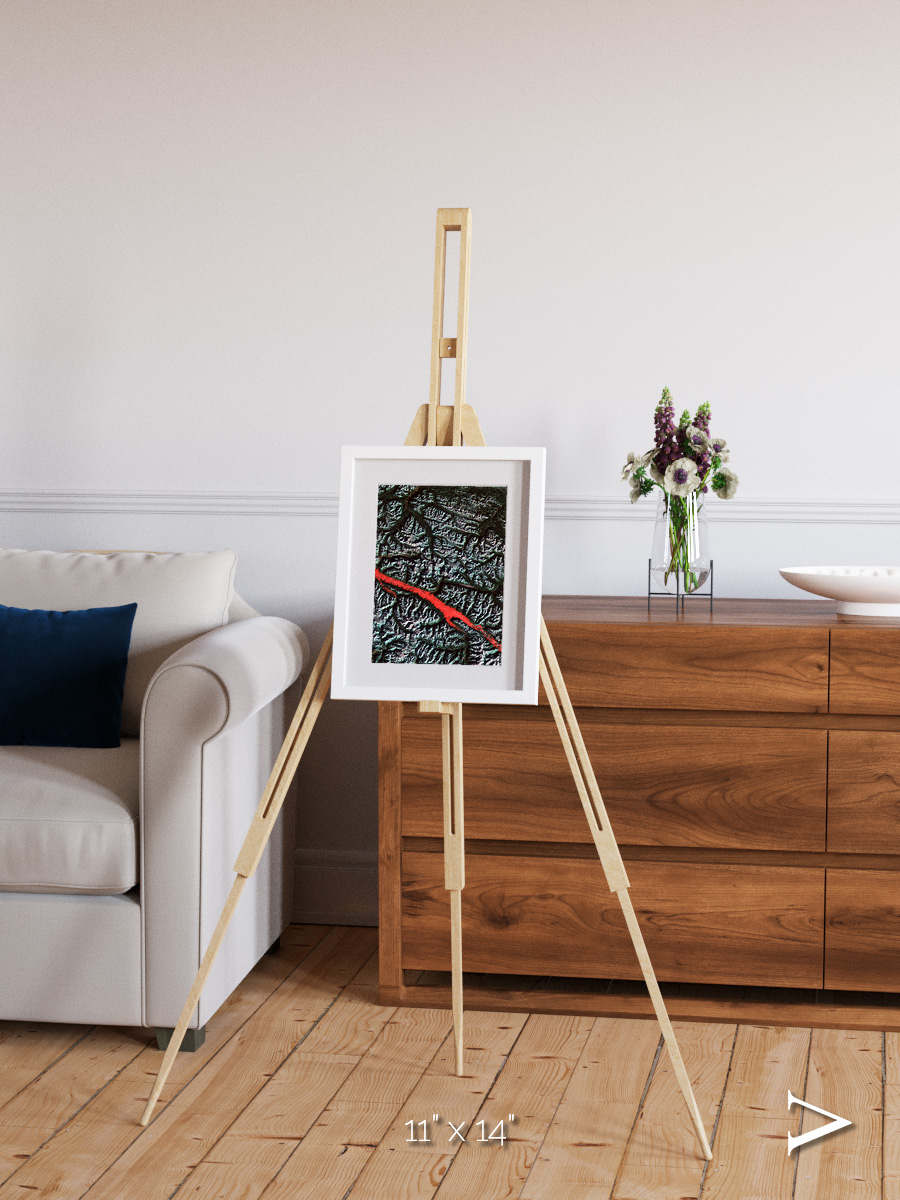 Light in the Trench, Canadian Rockies Framed & Mounted Print