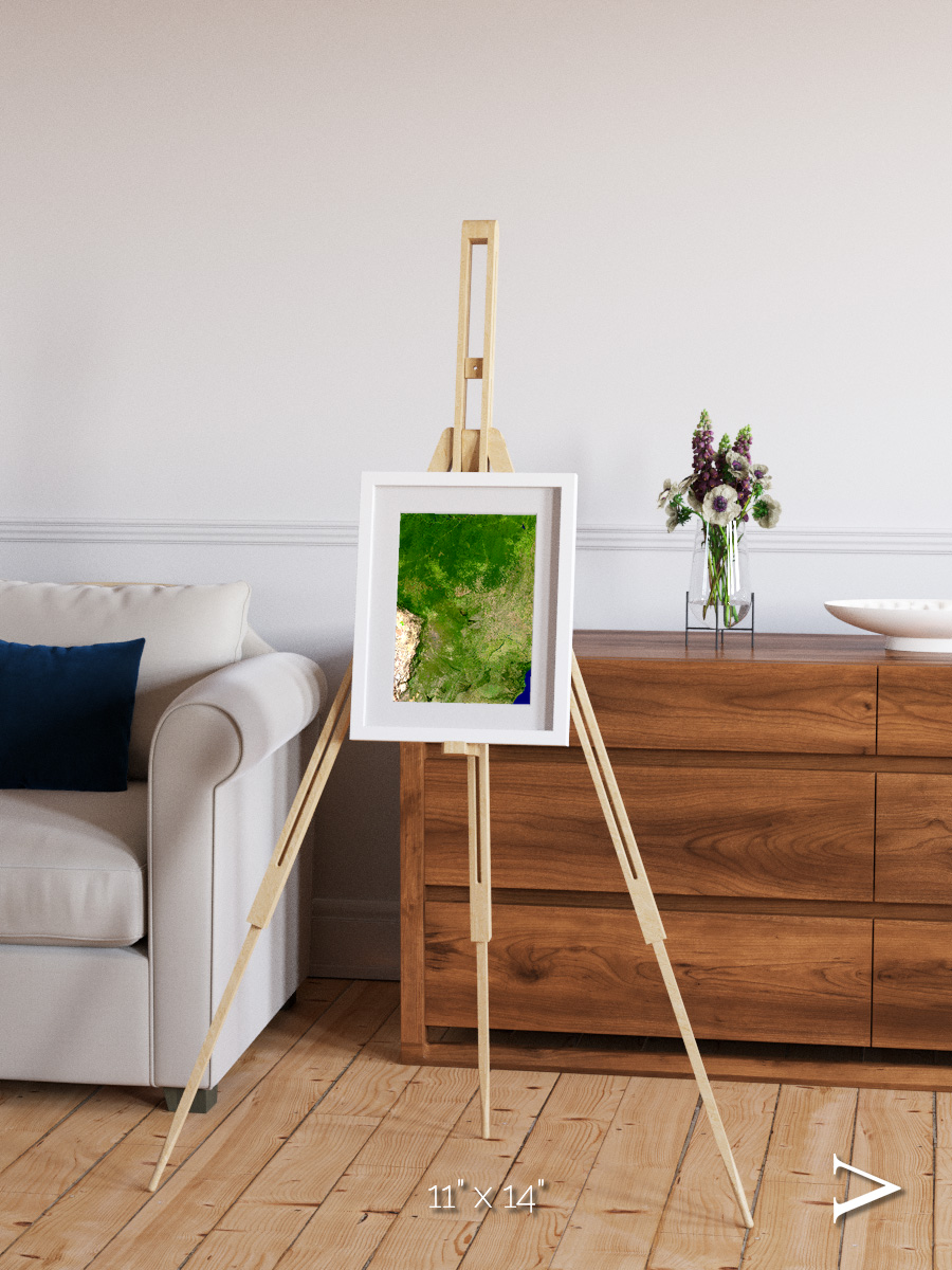 Ribbon River, South America Framed & Mounted Print