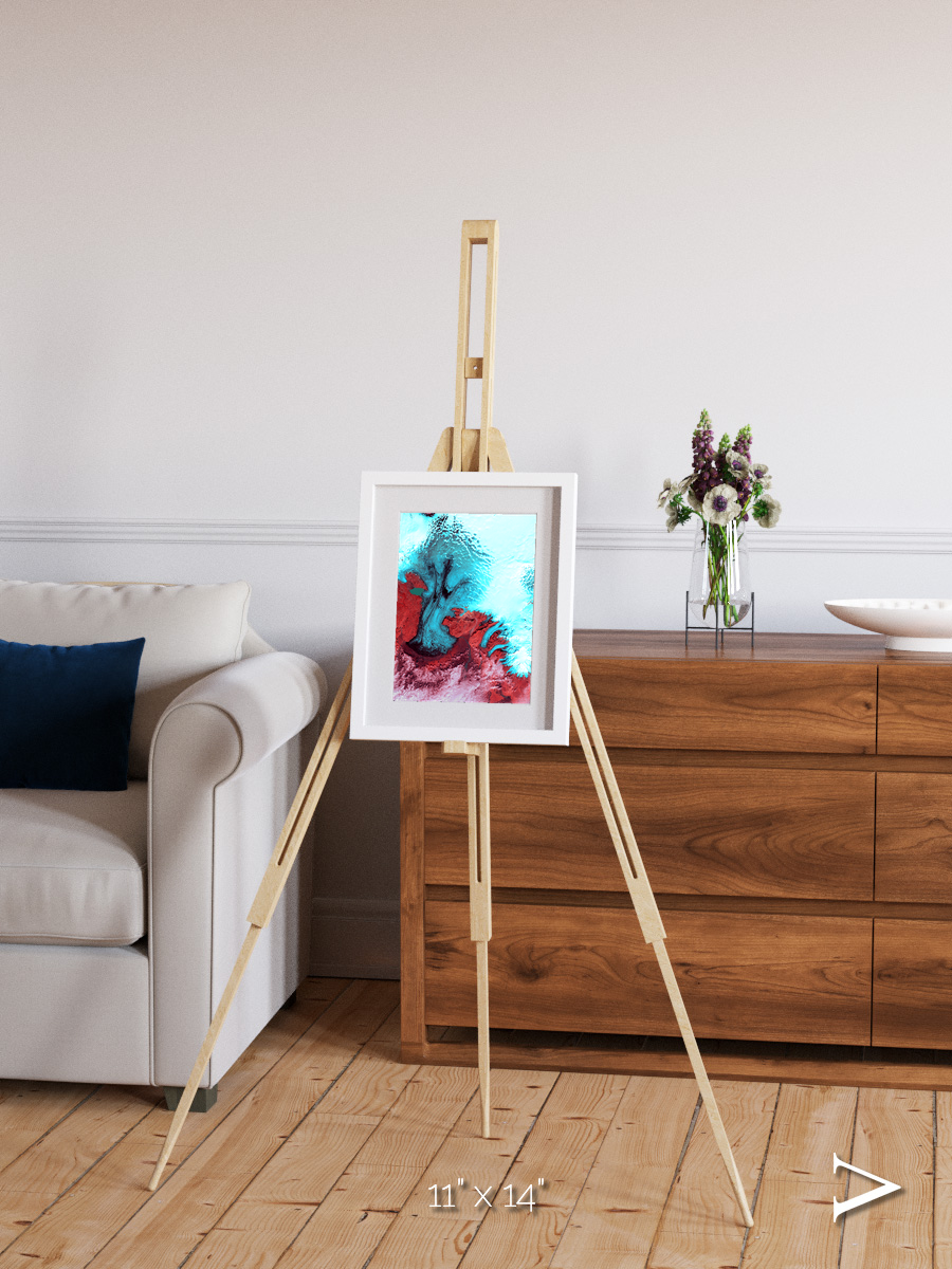 Polar Flow, Vatnajokull Glacier Ice Cap Framed & Mounted Print