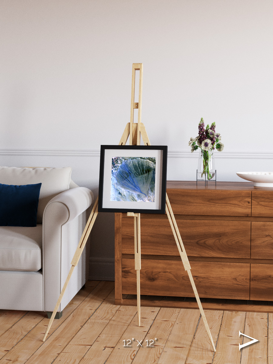 Sunlit Dunes, Alluvial Fan Framed & Mounted Print