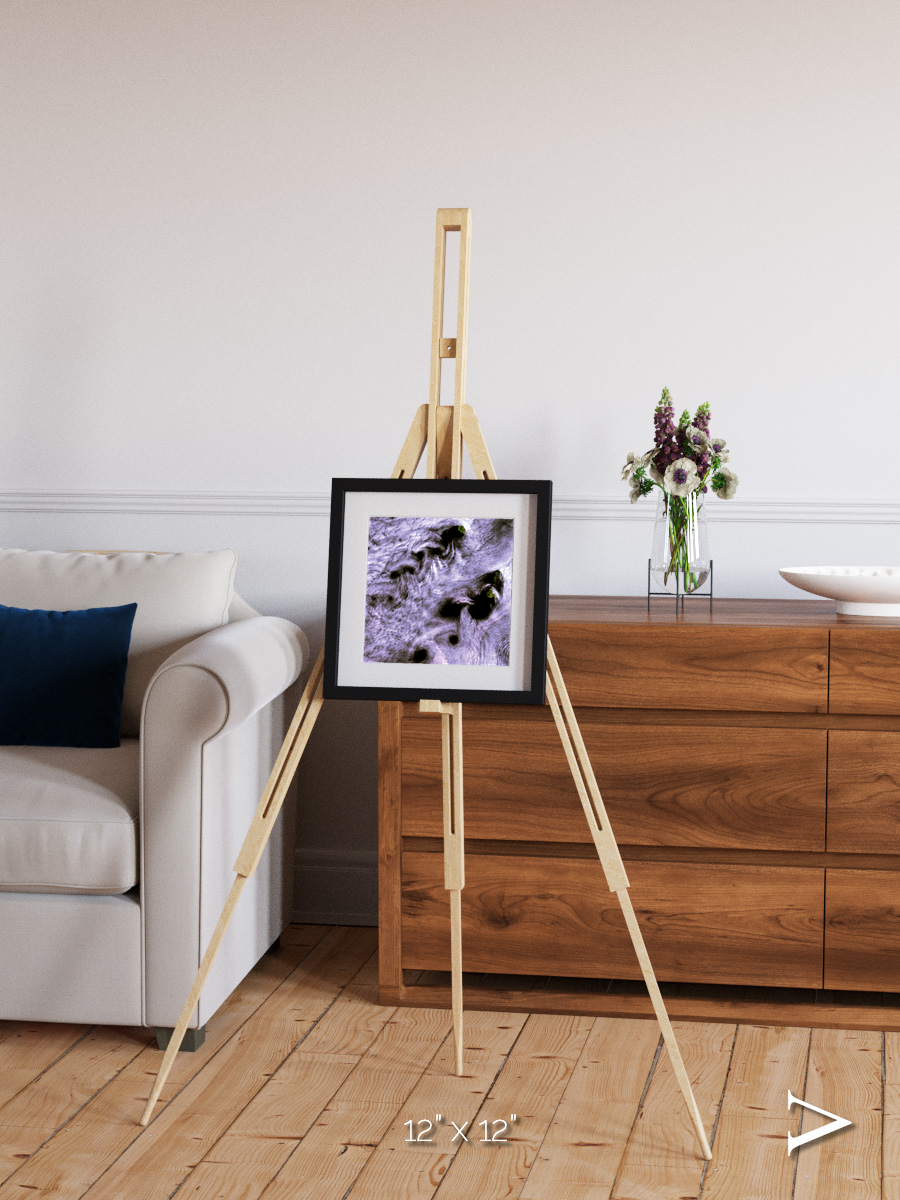 Vortices over Broutona, Kuril Islands Framed & Mounted Print