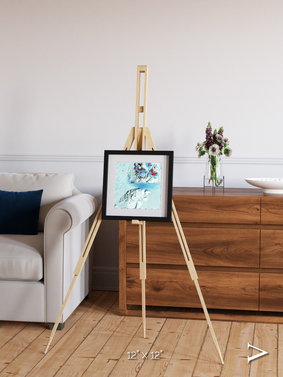 River of Ice, Byrd Glacier Framed & Mounted Print