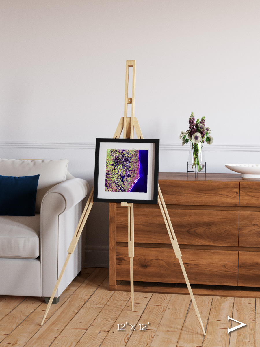 Wetland Mosaic, Cabo San Antonio Framed & Mounted Print