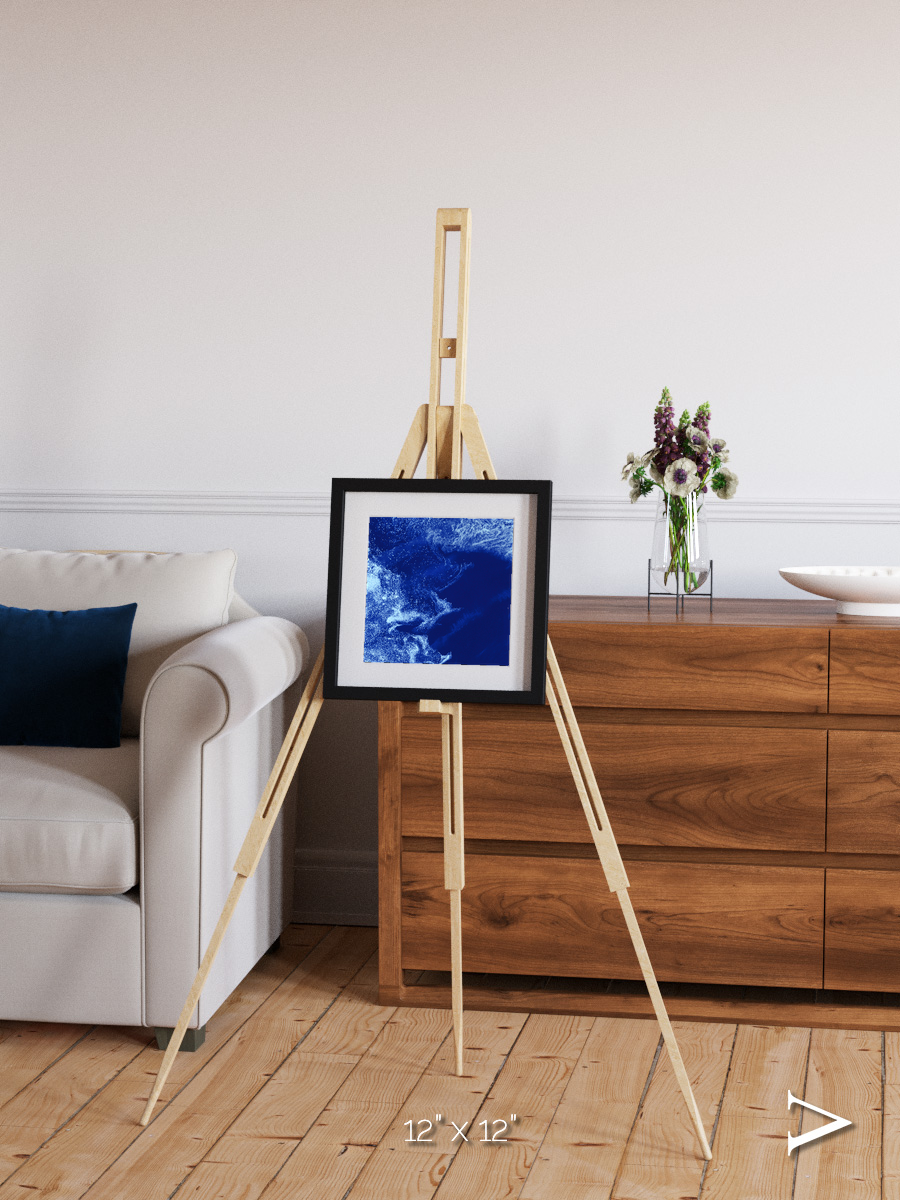 Wind Signatures, Ice Stars Framed & Mounted Print