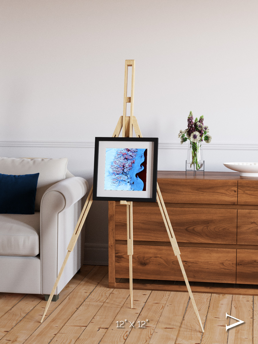 Polar Flow, Ice Waves Framed & Mounted Print