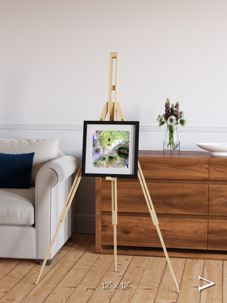Folded Ridges, Kilimanjaro Framed & Mounted Print