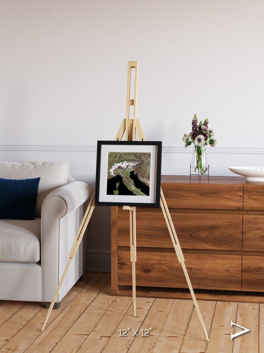 Tidal Patterns, Mediterranean Sea Framed & Mounted Print