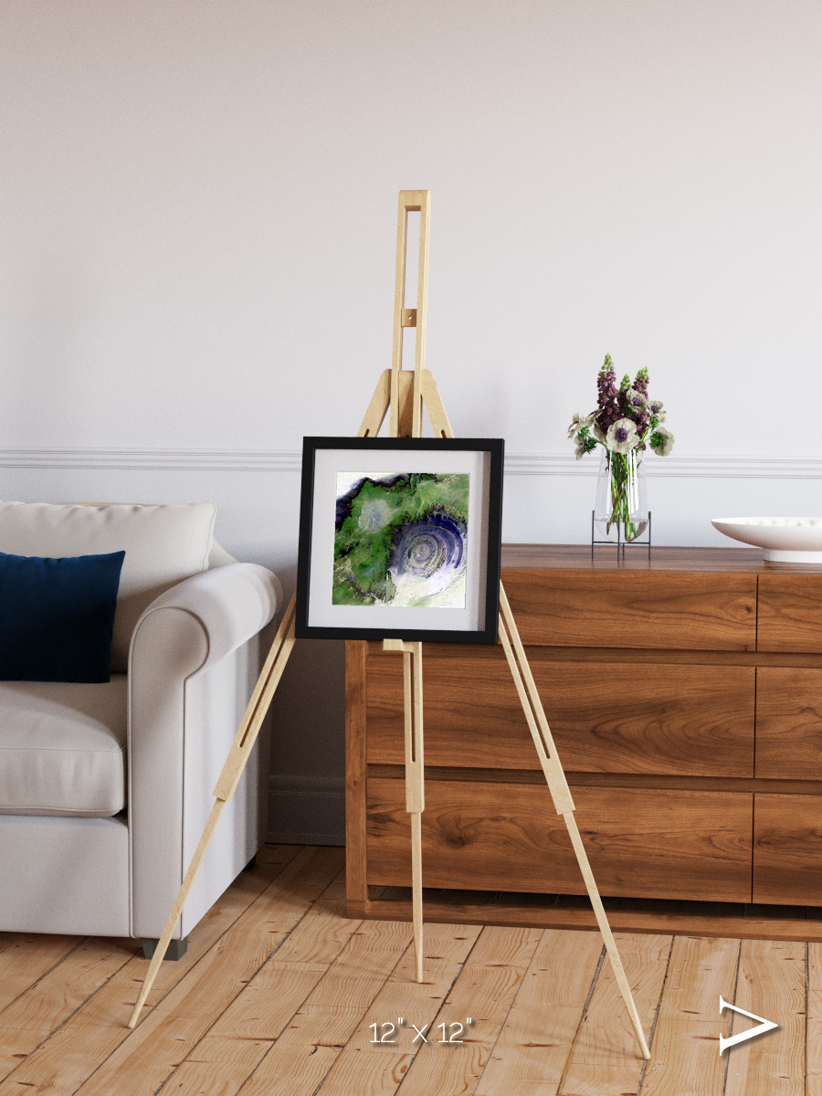 Dormant Giants, Richat Structure Framed & Mounted Print