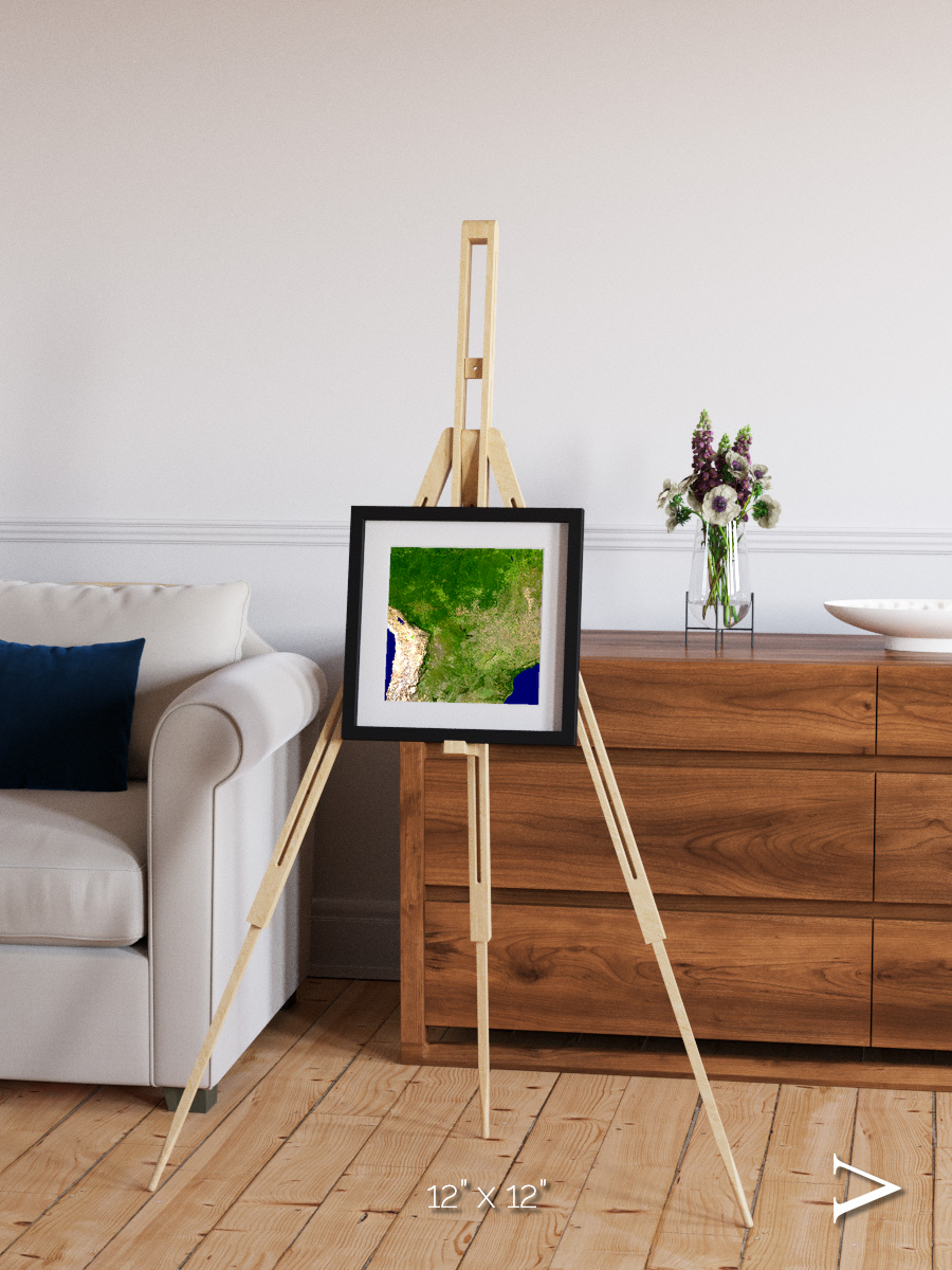 Ribbon River, South America Framed & Mounted Print