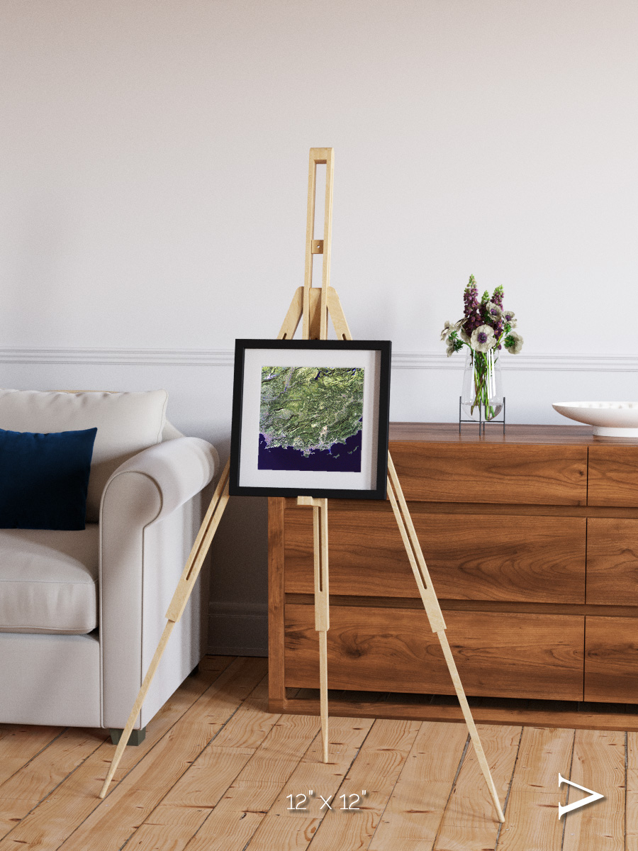 Bay and Shore, Southern Coast of France Framed & Mounted Print