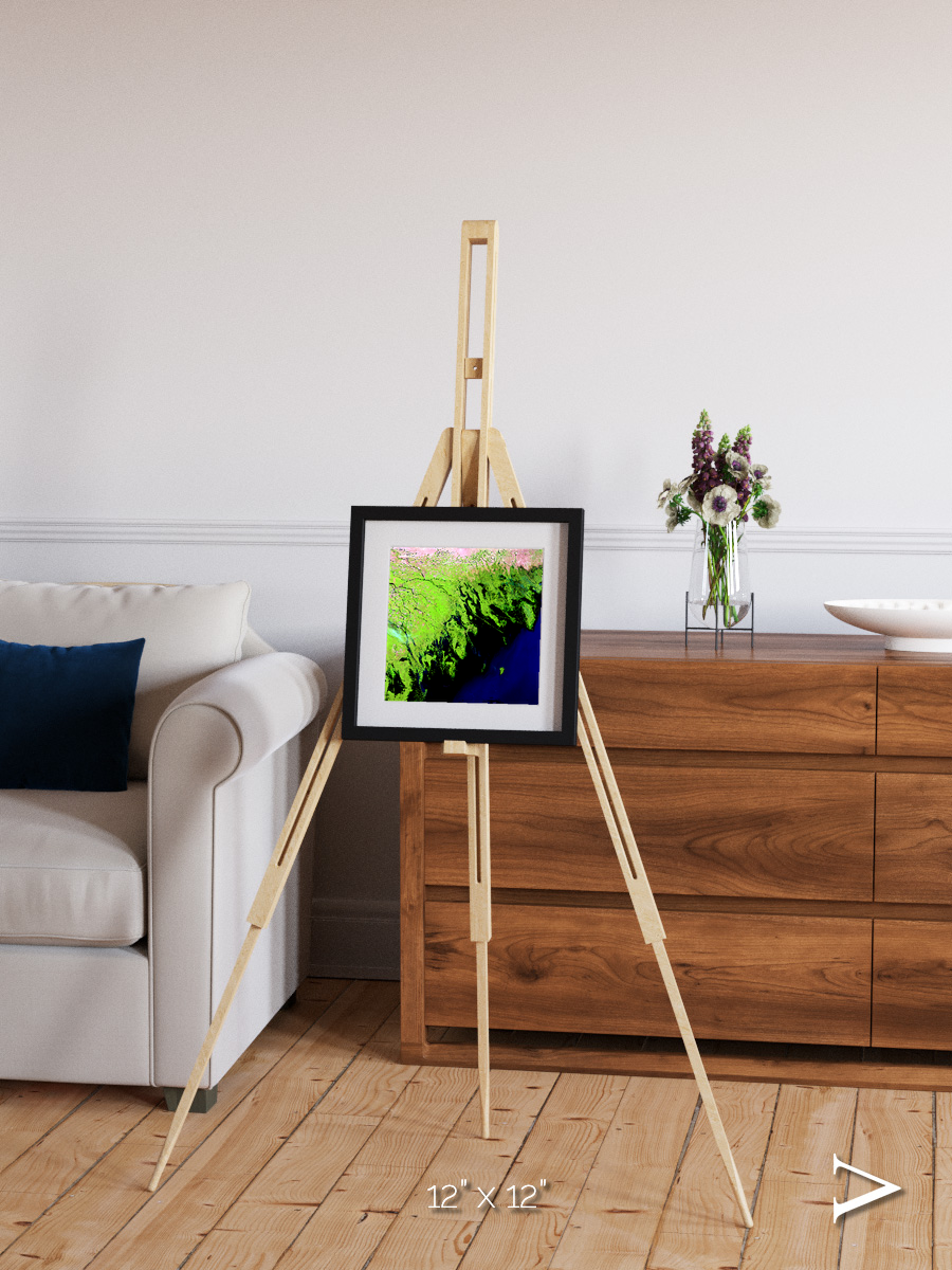 Delta Mosaic, Volga River Delta Framed & Mounted Print