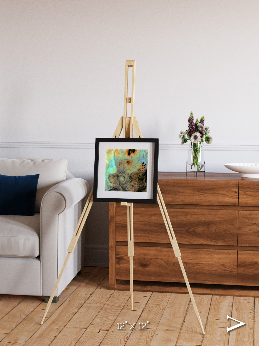 Atmospheric Patterns, Von Karman Vortices Framed & Mounted Print