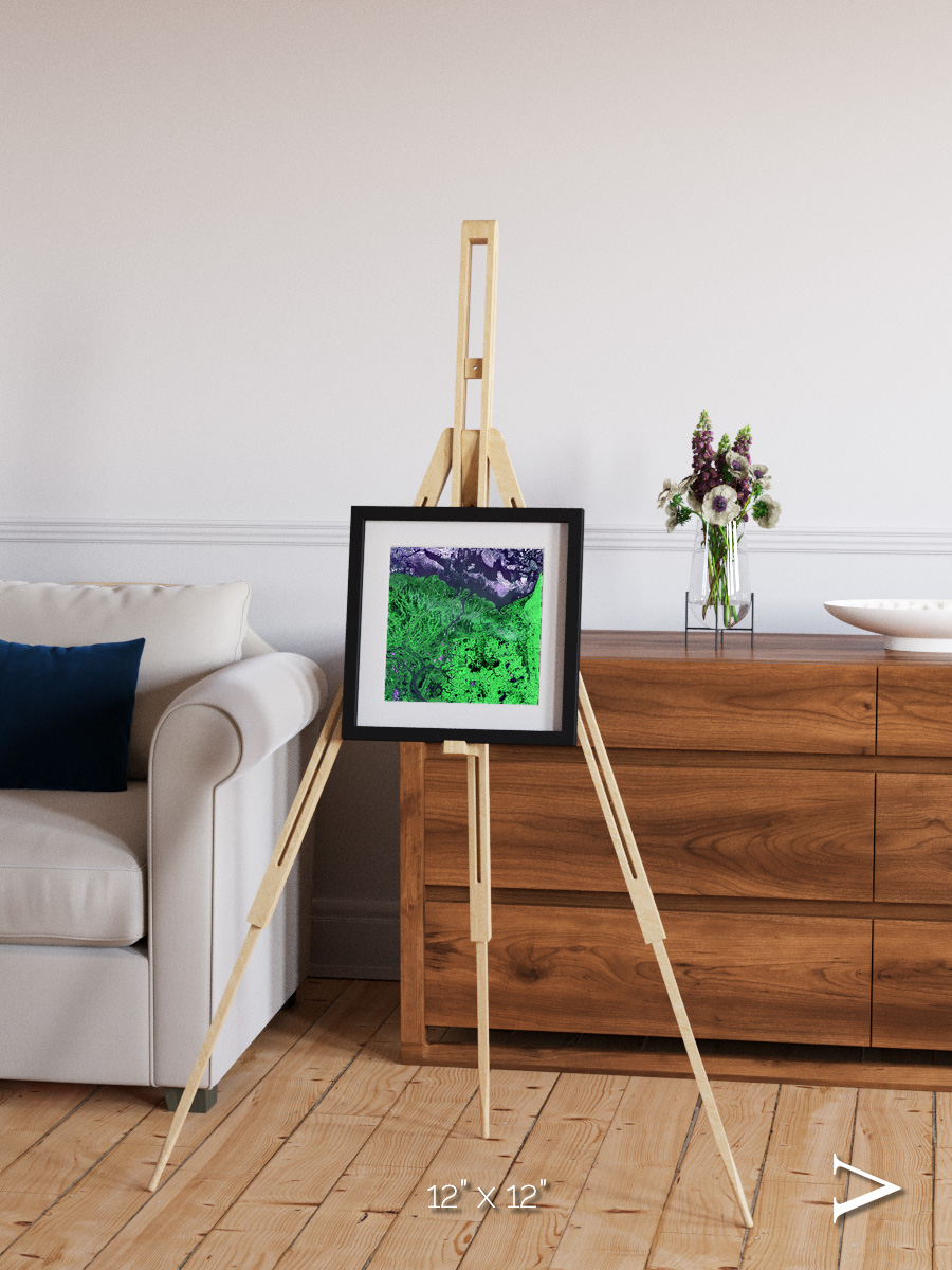 Polar Flow, Yukon Delta Framed & Mounted Print