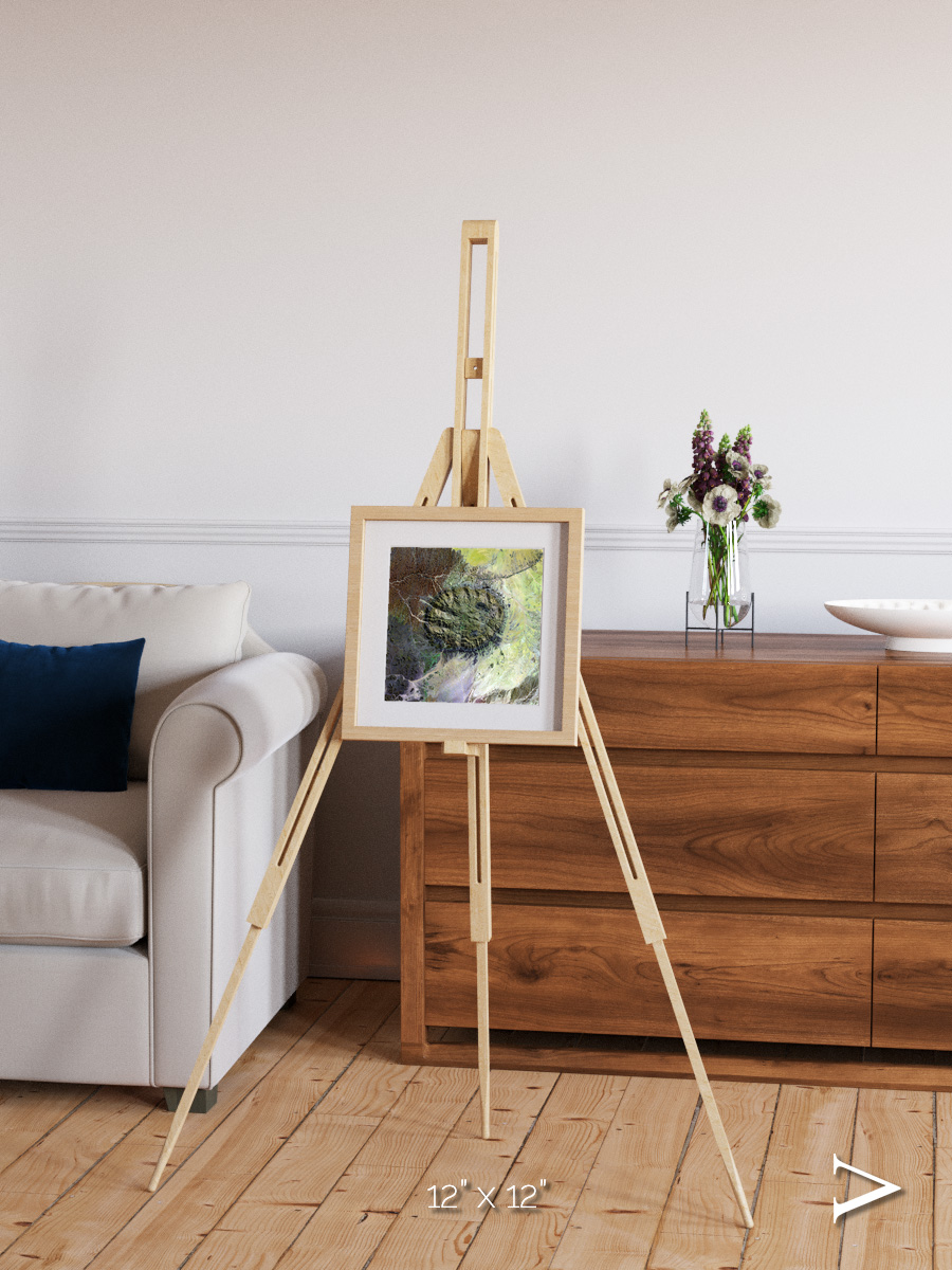 Windwritten Dunes, Brandberg Massif Framed & Mounted Print