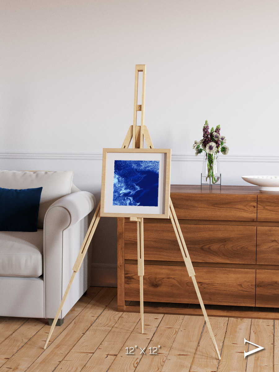 Wind Signatures, Ice Stars Framed & Mounted Print