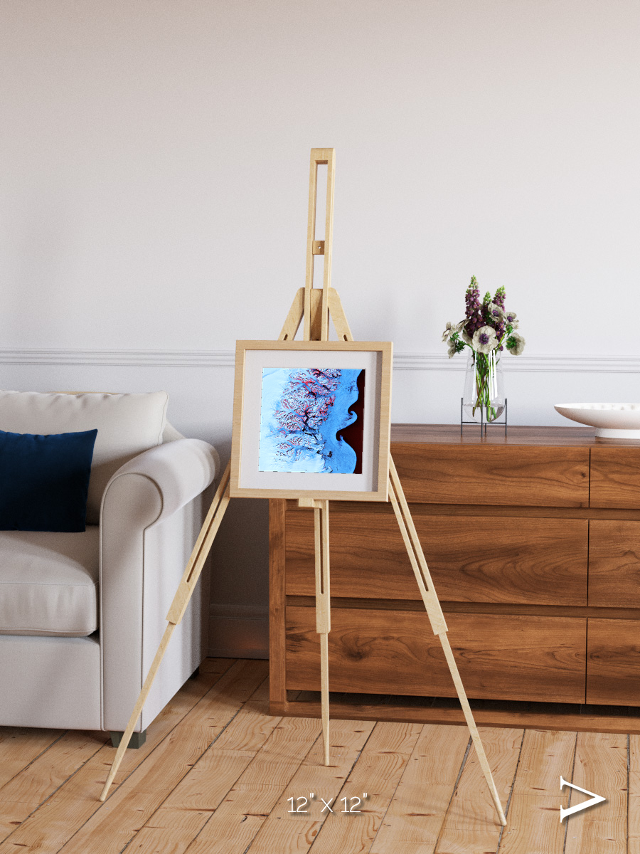 Polar Flow, Ice Waves Framed & Mounted Print