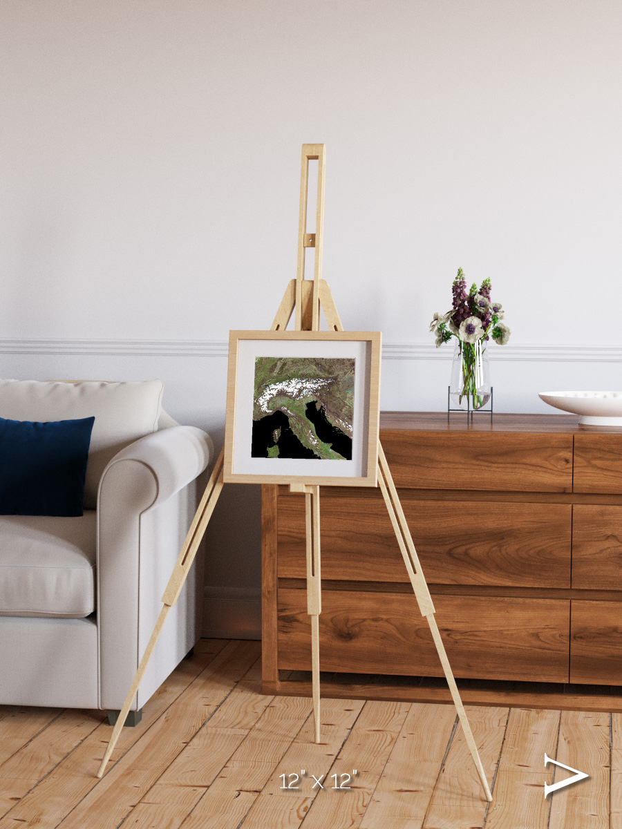 Tidal Patterns, Mediterranean Sea Framed & Mounted Print