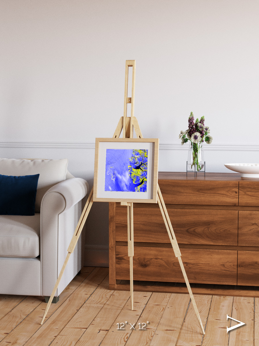 Islands in Snow, High Arctic Framed & Mounted Print