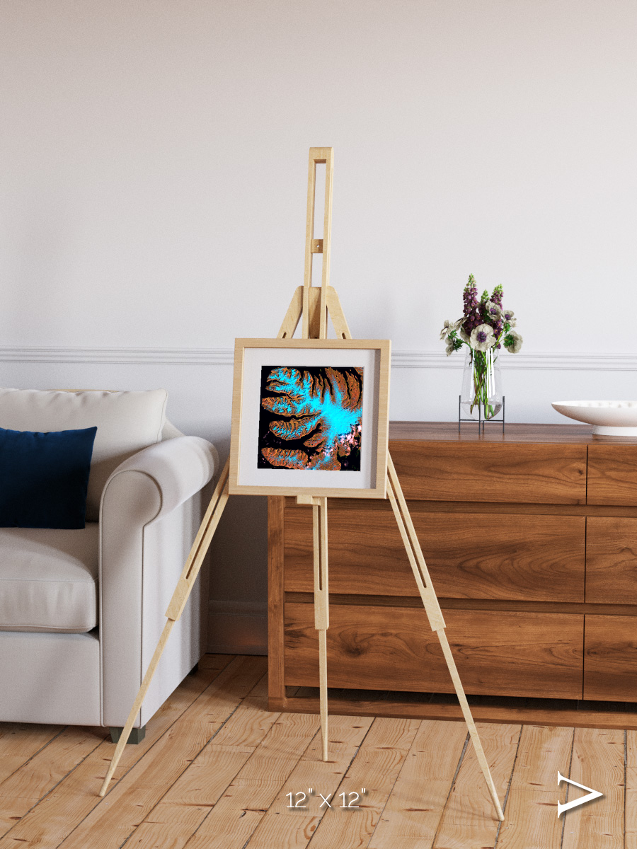 Frozen Currents, West Fjords Framed & Mounted Print