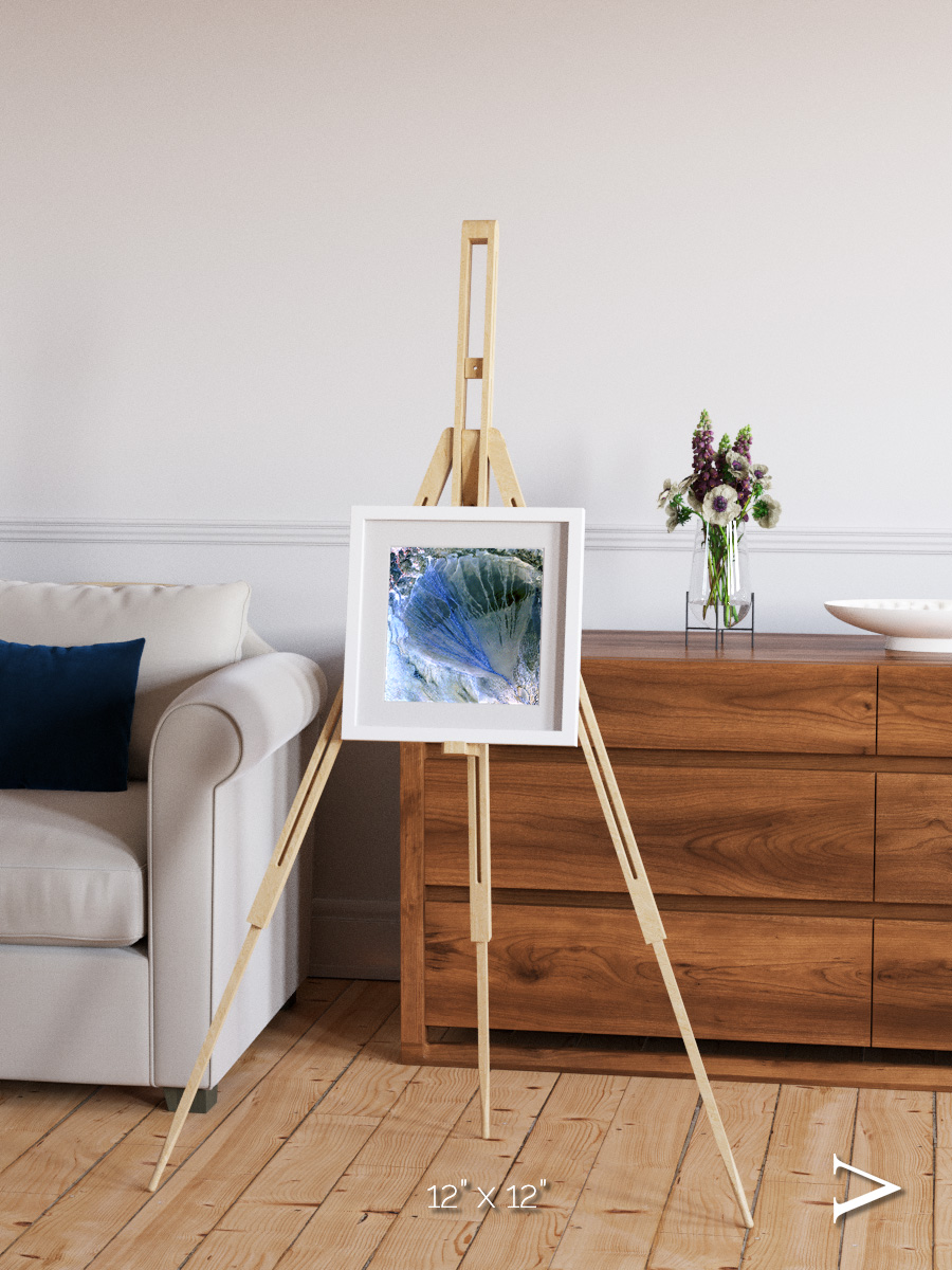 Sunlit Dunes, Alluvial Fan Framed & Mounted Print