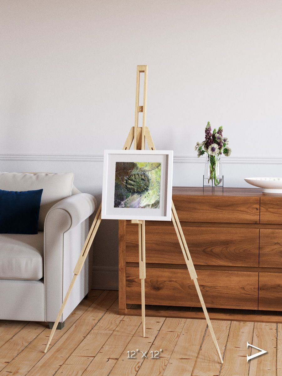 Windwritten Dunes, Brandberg Massif Framed & Mounted Print